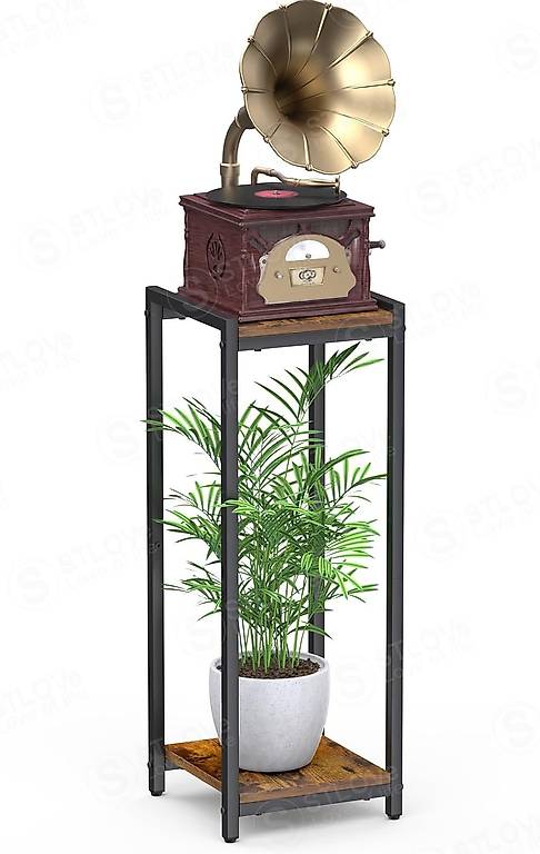 Pflanzenständer, 2 Etagen Blumenständer, Pflanzenregal Ecke