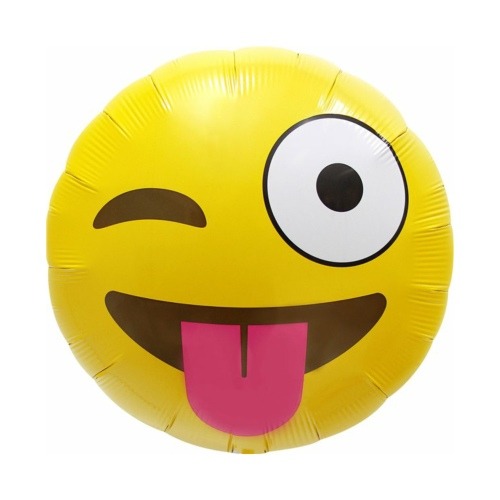 Emoji zwinkert Folienballon Heliumballon
