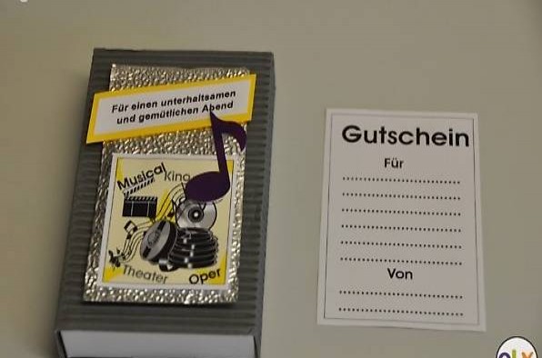 Geschebox Kino Theater Geldgeschenkverpackung