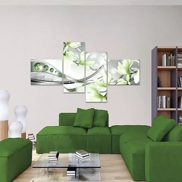  XXL Bild Floral Grün NEU