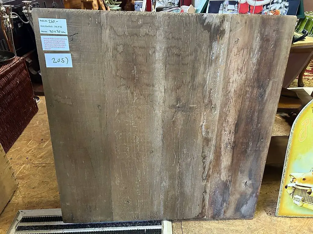 Rustikale Holzplatte 70 x 70 cm, ideal für Möbelbau