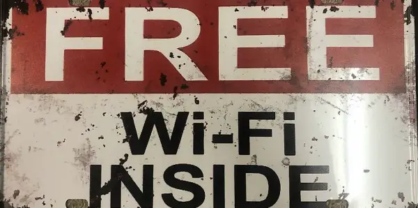 Free Wifi Blechschild Metallschild WLAN Internet Gratis