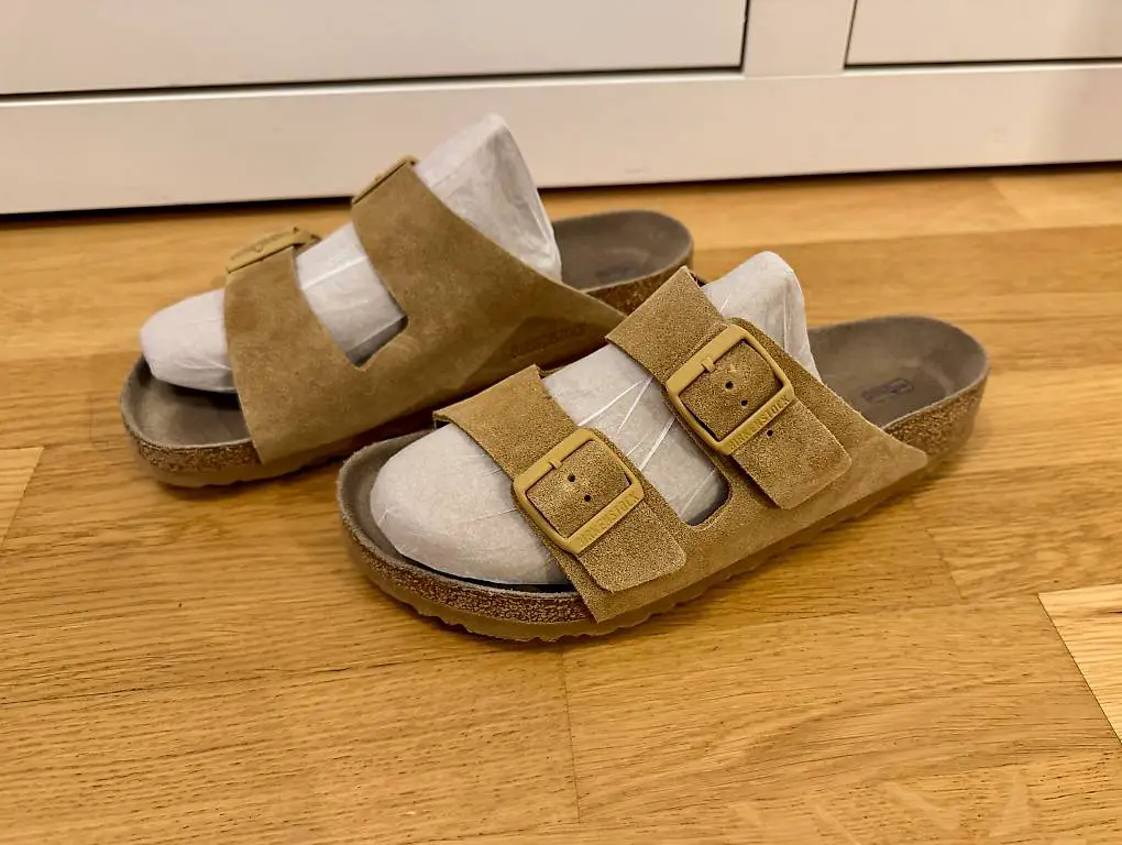 Birkenstock Arizona 41 Narrow Wildleder Sand Beige