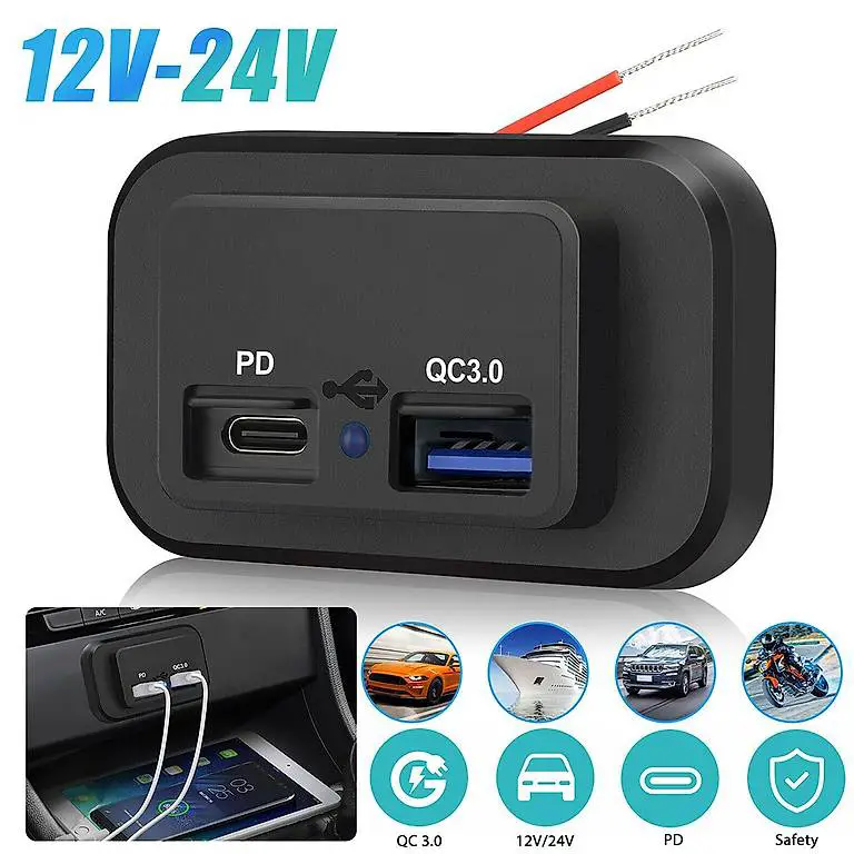 Camper Dual USB Ports Lade Buchse Für RV Wohnmobil