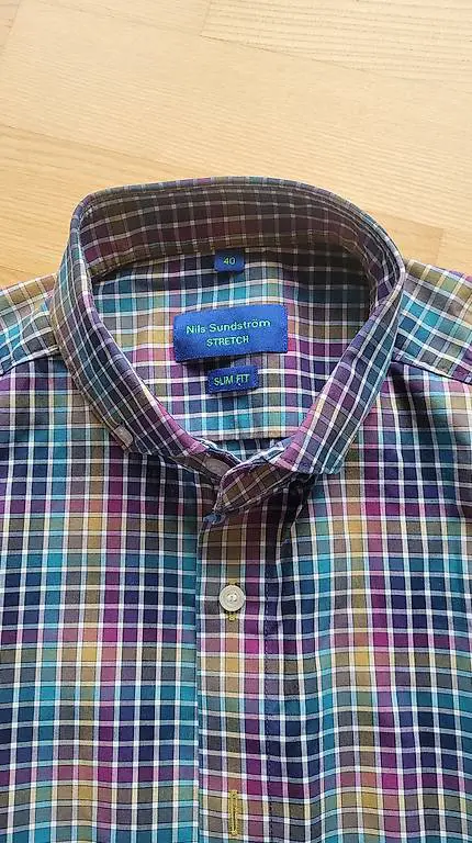 Nils Sundström Langarmhemd Stretch slim fit Grösse 40
