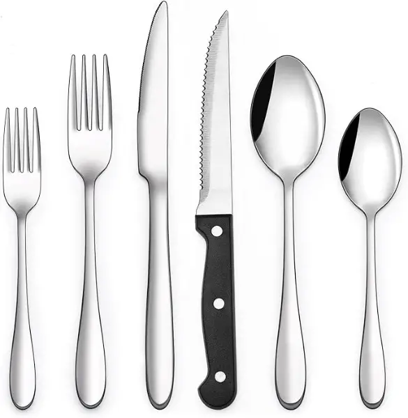 Besteck Set 12 Personen,72-teiliges Edelstahl Besteckset
