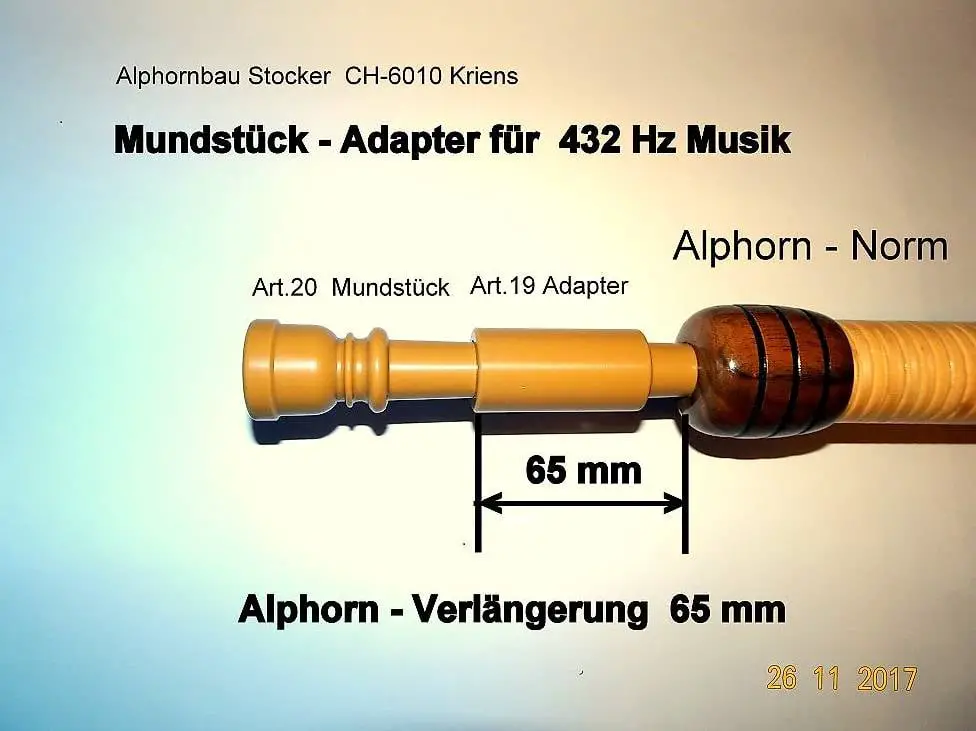 Alphorn-Adapter für die 432 Hz Stimme