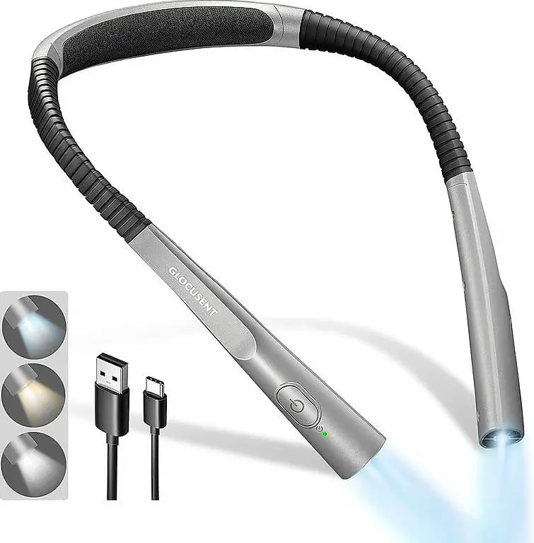 LED Hals Leselampe 3 Farben & 3 Helligkeiten Einstellbar