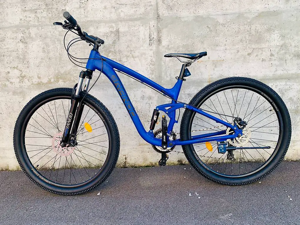 29 Zoll ALU Mountainbike 19er Rahmen Fully BLAU-MATT NEU