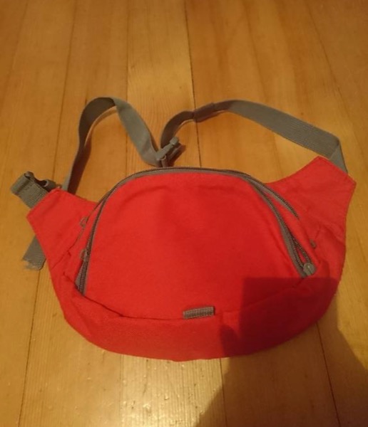 Bauchtasche rot, 2 Fächer