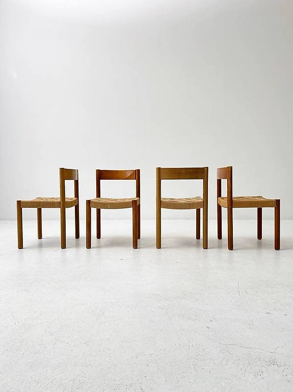 Vintage Rope Chairs aus Eiche von Robert & Trix Haussmann