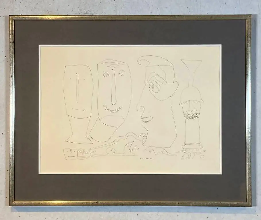 Max von Moos, Original Tusche auf Papier