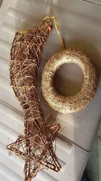 Kranz Weihnachtsstern Deko 2 Stk pièce noel étoile couronne