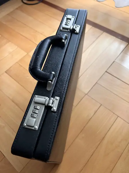 Leder Rommel Akten Koffer Traggriff Zahlenschloss Topp