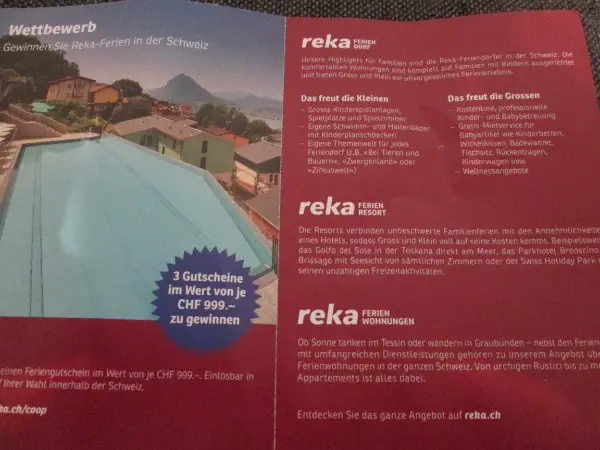 Reka-Rabatt-Gutschein über CHF 100.00 (1876-TMTZ)