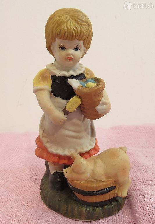  Herzige Mädchen Figur aus Porzellan