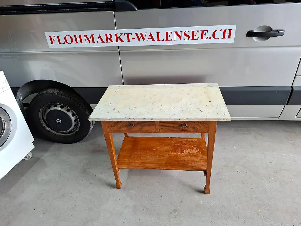 Antiker Waschtisch alles aus Massivholz 93 x 53 cm höhe 79