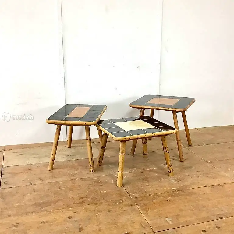  Vintage Salontische Bambustische