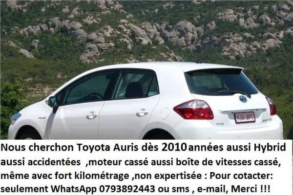 Recherche Toyota Auris