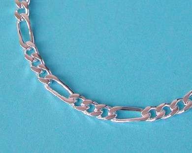 Bracelet Chaîne Figaro 100 en Argent 925