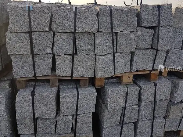  Polen Granit Mauersteine grau 20x20x40 cm spaltrauh