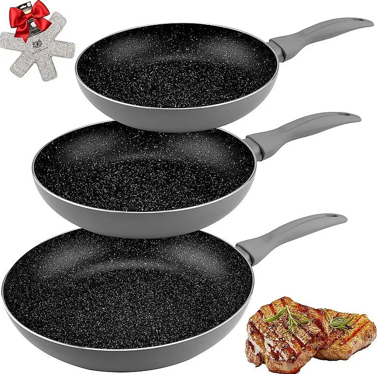 KARL HAUSMANN Pfannenset Induktion - 18+22+26 cm - Beschicht