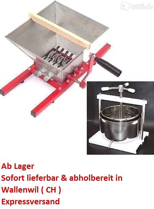 NEU EDELSTAHL Beerenpresse 12L + 7L Mühle Obstmühle