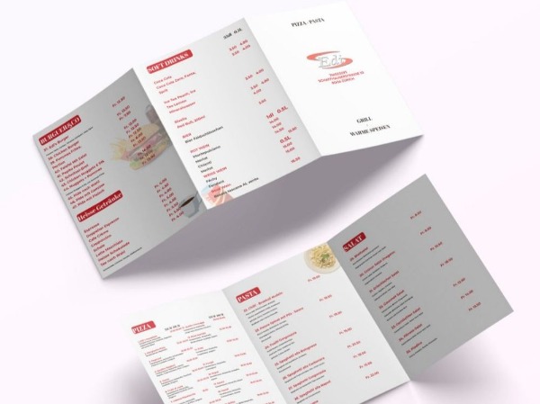 1000 x Flyer Broschüre DIN Lang 6 Seitig Kataloge