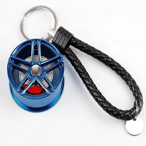  SCHLÜSSELANHÄNGER AUTO GESCHENK FELGE AUTOFELGE BLAU