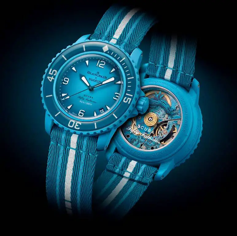 Swatch x Blancpain Scuba Fifty Fathoms BLUE LAGOON NEW
