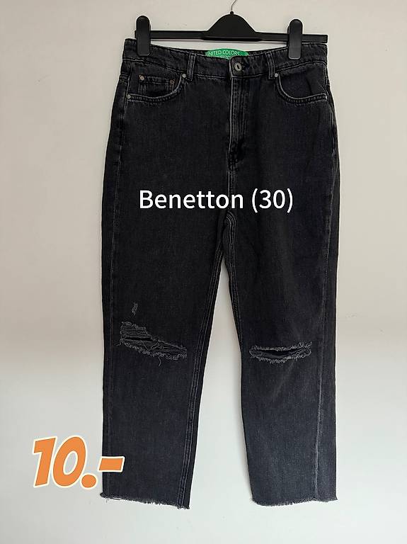 Benetton Damen Jeans Gr. 30 schwarz