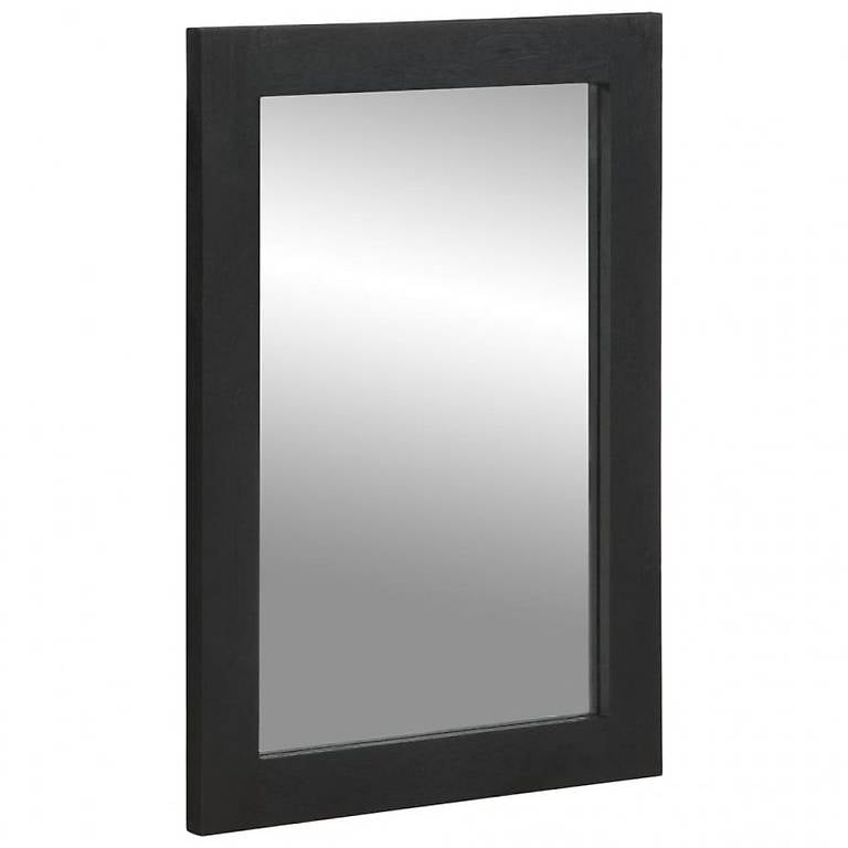 Badspiegel Schwarz 50x70x2,5 cm Holzwerkstoff und Messi