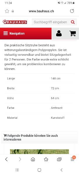 Kissenbox mit Sitzfläche