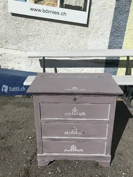 Antik Truhenkommode Holz Tanne vintage shabby chic by börnie