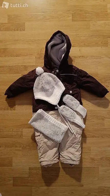Skianzug Kleinkind inkl. Handschuhe, Schal, Mütze