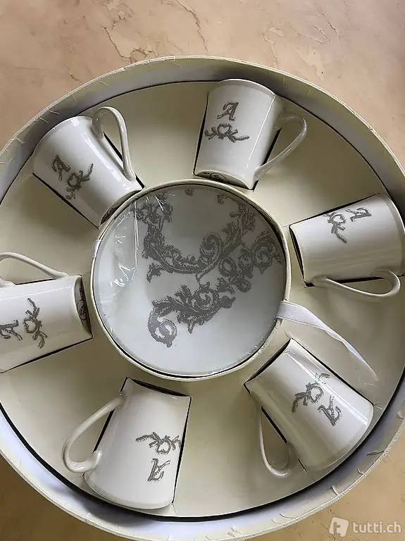 espresso set mit buchstabe a by sms