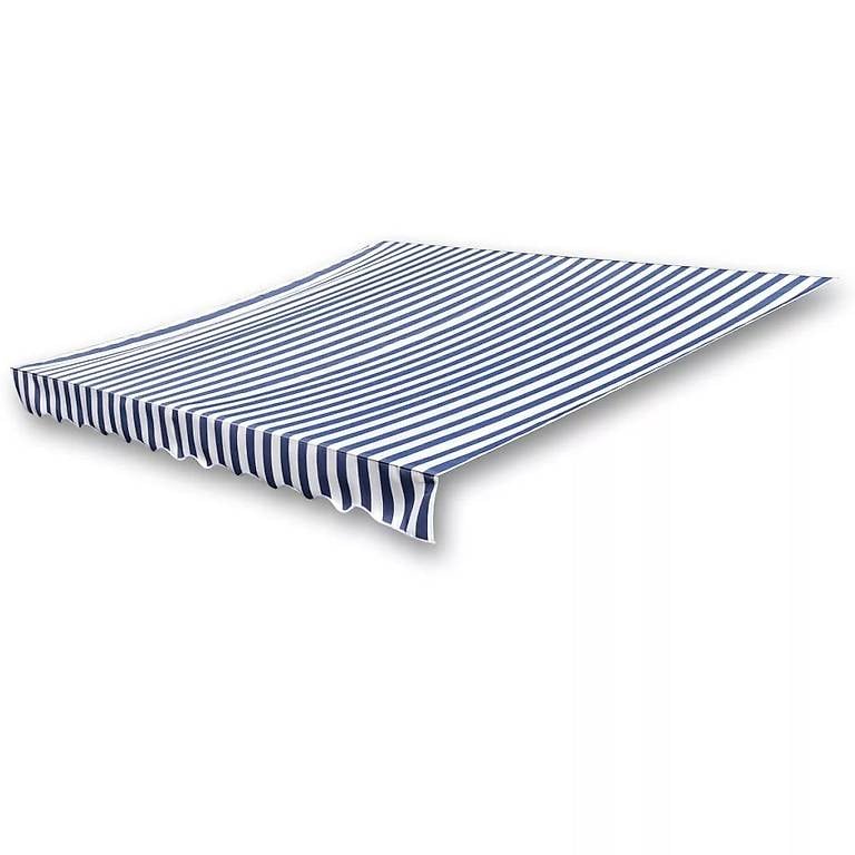 Markisenbespannung Canvas Blau & Weiss 6x3 m (ohne Rahm