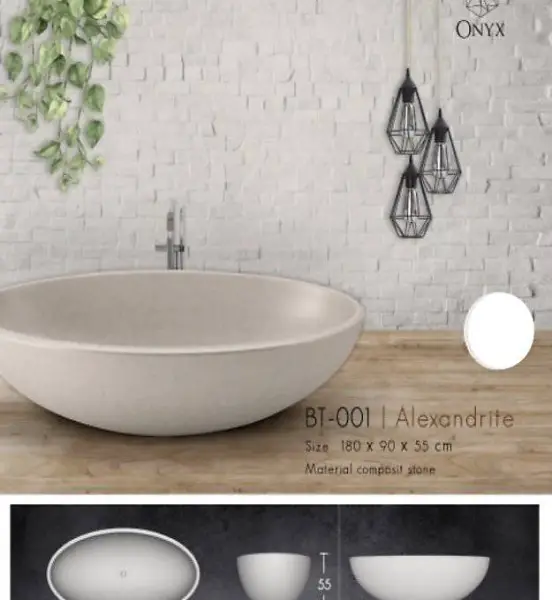  Badewanne Freistehende Wanne Spa Terrazzo Stein Steinwanne