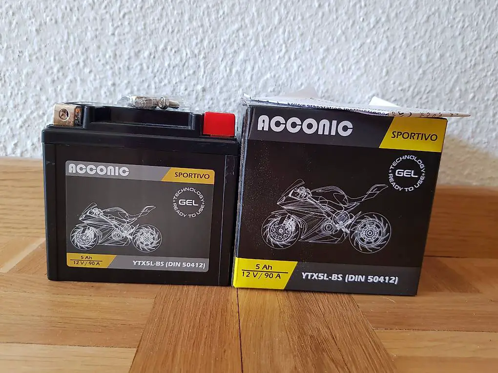 Motorradbatterie, Starterbatterie, neu, YTX5L-BS (Gel)