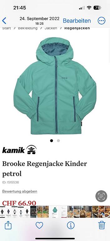 Regenjacke Kinder Marke KAMIK
