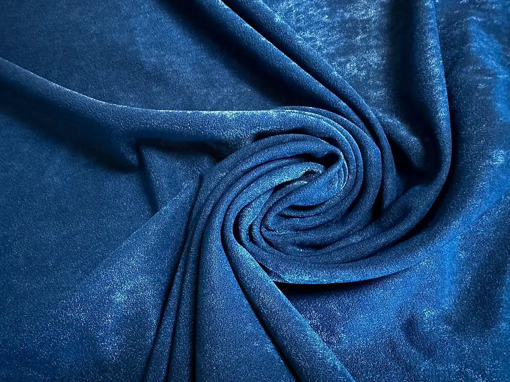 Blauer Velourstoff - 1,4m x 1,3m