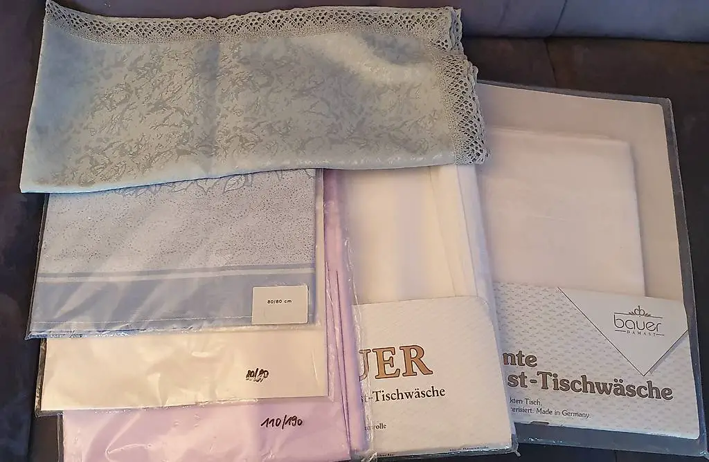 Bauer Damast Tischwäsche, Tischtuch Tischdecke neu