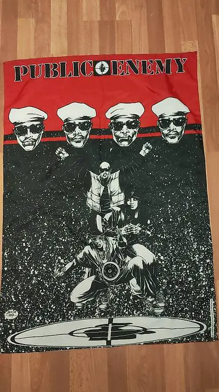 Bandiera Public Enemy vintage - Materiale leggero, anni "90