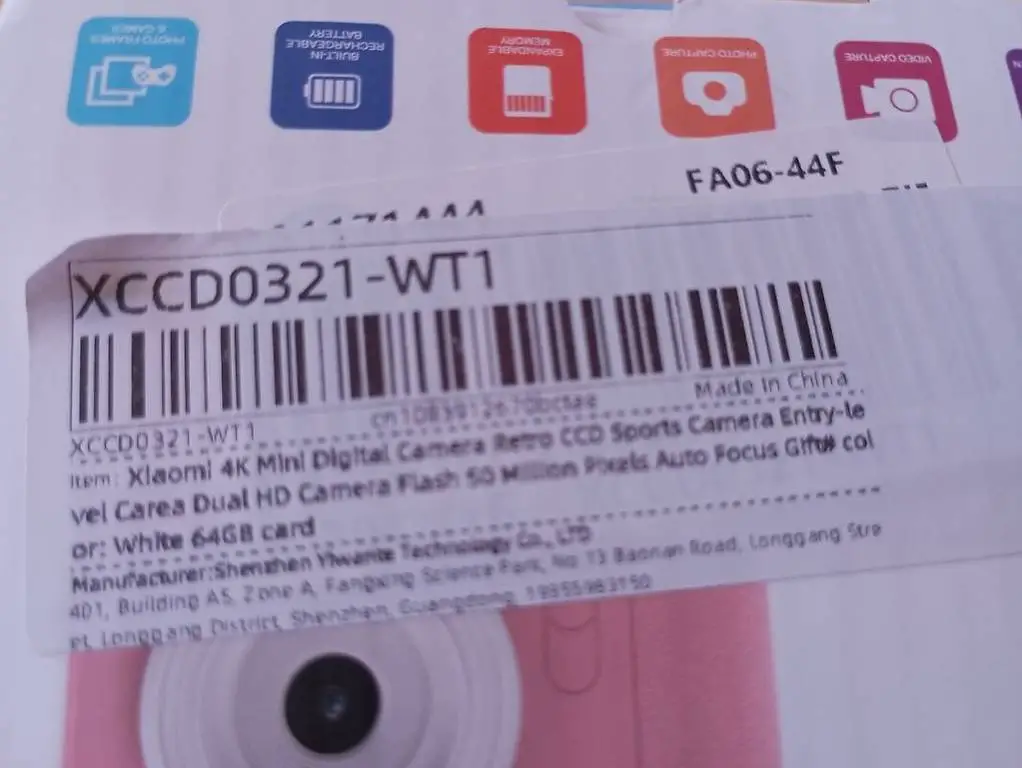 Kinder-Digitalkamera weiss 64gb