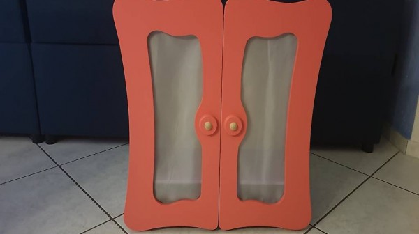 Puppen- Kleider und Schuhschrank aus Holz / NEU