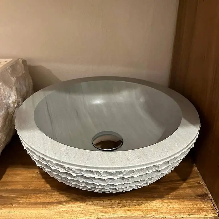 Spezielles Granit-Waschbecken rund 34 CM