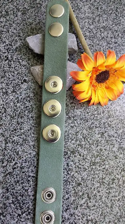 Lederarmband für Druckknöpfe/Chunks 20mm