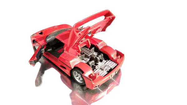 roter Ferrari F50 Modellauto Türen & Haube aufklappbar Coupé