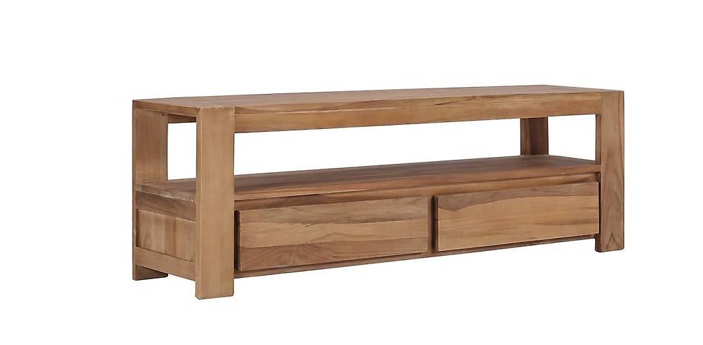 TV-Schrank 120 x 30 x 40 cm Massivholz Teak