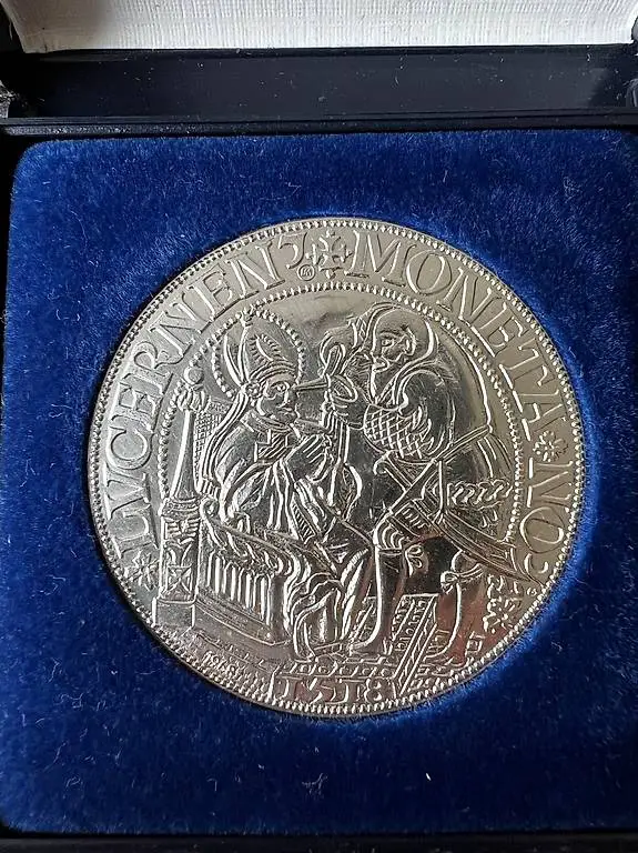 luzern taler st. leodegar 1518 lvcernen moneta no